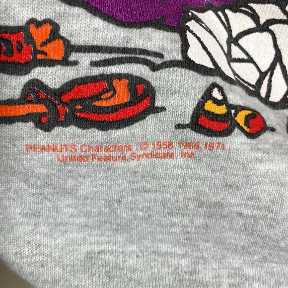 Vintage 1970’s Peanuts Joe Mummy Snoopy cartoon Mummy Monster crewneck pullover - Picture 4 of 8